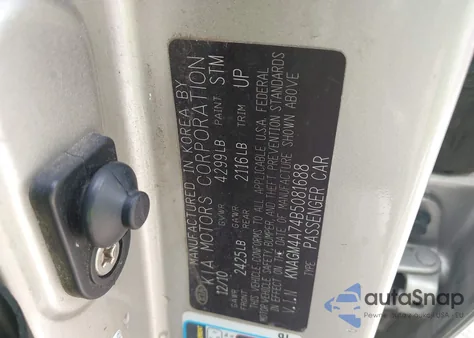 2011 Kia Optima Lx from USA, damaged, VIN KNAGM4A74B5081688